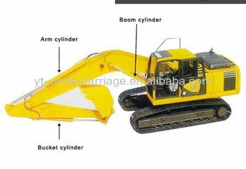 R225/260/305 hyundai arm, boom, bucket cylinder assy;excavator hydraulic cylinder